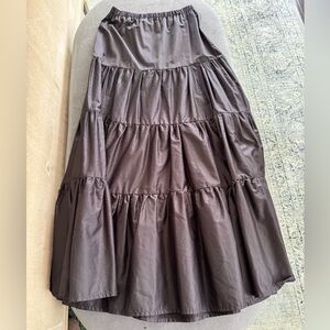 Chic Black Tiered Maxi Skirt